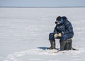Fascinating winter fishing on the Rybinsk reservoir