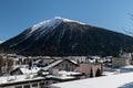 Fascinating winter landscape on a sunny day in Davos in Switzerland