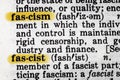 Fascism Dictionary Definition Royalty Free Stock Photo