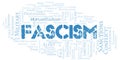 Fascism word cloud. Vector made with the text only. Royalty Free Stock Photo