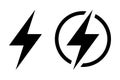 Fash lightning bolt icon. Electric power symbol. Power energy sign.