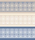 Fashion abstract pattern with squares. Seamless geometric patterned border