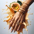 Fashion accessories generative ai . Bracelets and ornaments with fruits