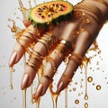 Fashion accessories generative ai . Bracelets and ornaments with fruits