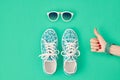 Fashion Accessories Set. Outfit.OK Gesture.Minimal Royalty Free Stock Photo