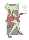 Fashion alien smoking draw