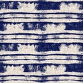 Summer indigo batik block print dyed motif seamless pattern. Fashion all over print for beach wear. Masculine shirt tie