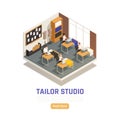 Fashion Atelier Isometric Composition