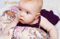 Fashion baby girl lying Royalty Free Stock Photo