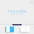 fashion bag shoping simple text logo type template vector illustration icon element