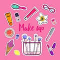 Fashion and beauty vector stickers 1