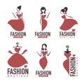 Fashion and beautysalon, studio, boutique logo Royalty Free Stock Photo