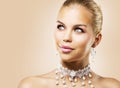 Fashion blond woman wearing dramatic makeup Royalty Free Stock Photo