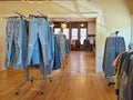 Fashion Blue Jeans in a Boutique