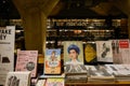 Fashion books on shelf in Fangsuo Commune bookstore,China