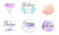 Fashion Boutique Logo Design Templates Collection, Luxury Premium Quality Badges Vector Illustration