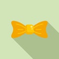 Fashion bow tie icon flat vector. Craft design