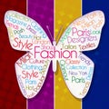 Fashion Butterfly Over Colorful Background