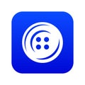 Fashion button icon blue vector