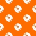 Fashion button pattern vector orange