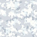 Winter Colors Fashion camo design. Digital Seamless Camouflage pattern vector