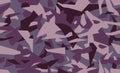 Fashion camouflage seamless background. Trendy geometric camo pattern in purple and burgundy.