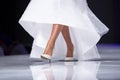 Fashion catwalk runway show single female model Royalty Free Stock Photo