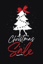 Fashion Christmas tree toy sale poster black