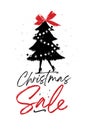 Fashion Christmas tree toy sale poster white