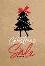 Fashion Christmas tree toy sale poster craft paper