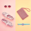 Fashion. Clothes Accessories Set. Outfit. Minimal