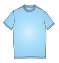 Fashion clothes blue t-shirt shape illustration