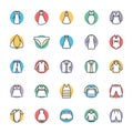 Fashion and Clothes Cool Vector Icons 9 Royalty Free Stock Photo