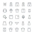 Fashion and Clothes Cool Vector Icons 7 Royalty Free Stock Photo