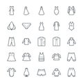 Fashion and Clothes Cool Vector Icons 9 Royalty Free Stock Photo