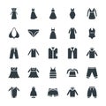 Fashion and Clothes Cool Vector Icons 9 Royalty Free Stock Photo