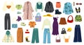 Fashion clothes set Royalty Free Stock Photo