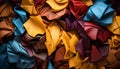 Fashion collection vibrant colors, abstract shapes, elegant silk repetition generated by AI