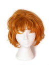 Fashion color wig on white background