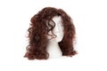 Fashion color wig on white background Royalty Free Stock Photo