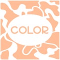 Fashion color of 2024 year. Peach background. Square vector banner for article and web design