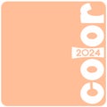 Fashion color of 2024 year. Peach background. Square vector banner for article and web design