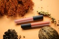 Fashion Colorful Lipsticks,Professional Makeup and Beauty Lipsticks closeup Beautiful Make-up concept.