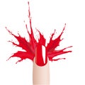 Fashion colours nail polish splash Royalty Free Stock Photo