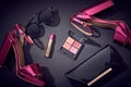 Fashion Cosmetic Makeup. Design Woman Accessories