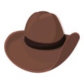 Fashion cowboy hat icon cartoon vector. Western rodeo