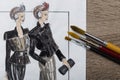 Fashion Designer Drawing