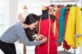 Fashion designer or Tailor working on a design or draft Royalty Free Stock Photo