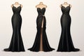 Fashion Designers Crafting Elegant Evening Dresses