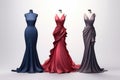 Fashion Designers Crafting Elegant Evening Dresses